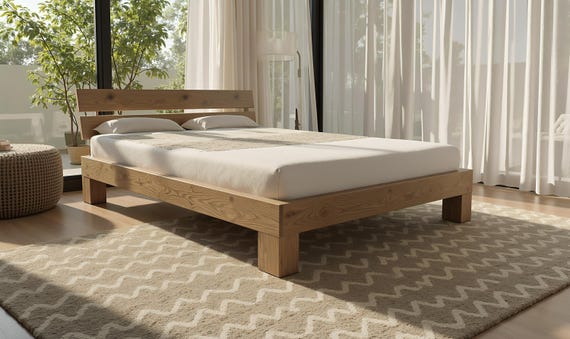 ダブルベッドフレームのPDF設計図｜DIY木工プロジェクト（200 x 140 cm