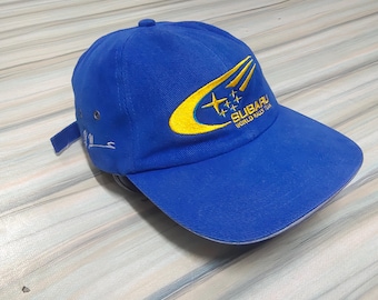 Vintage SUBARU World Rally Team Cap One Size Big Logo Hat