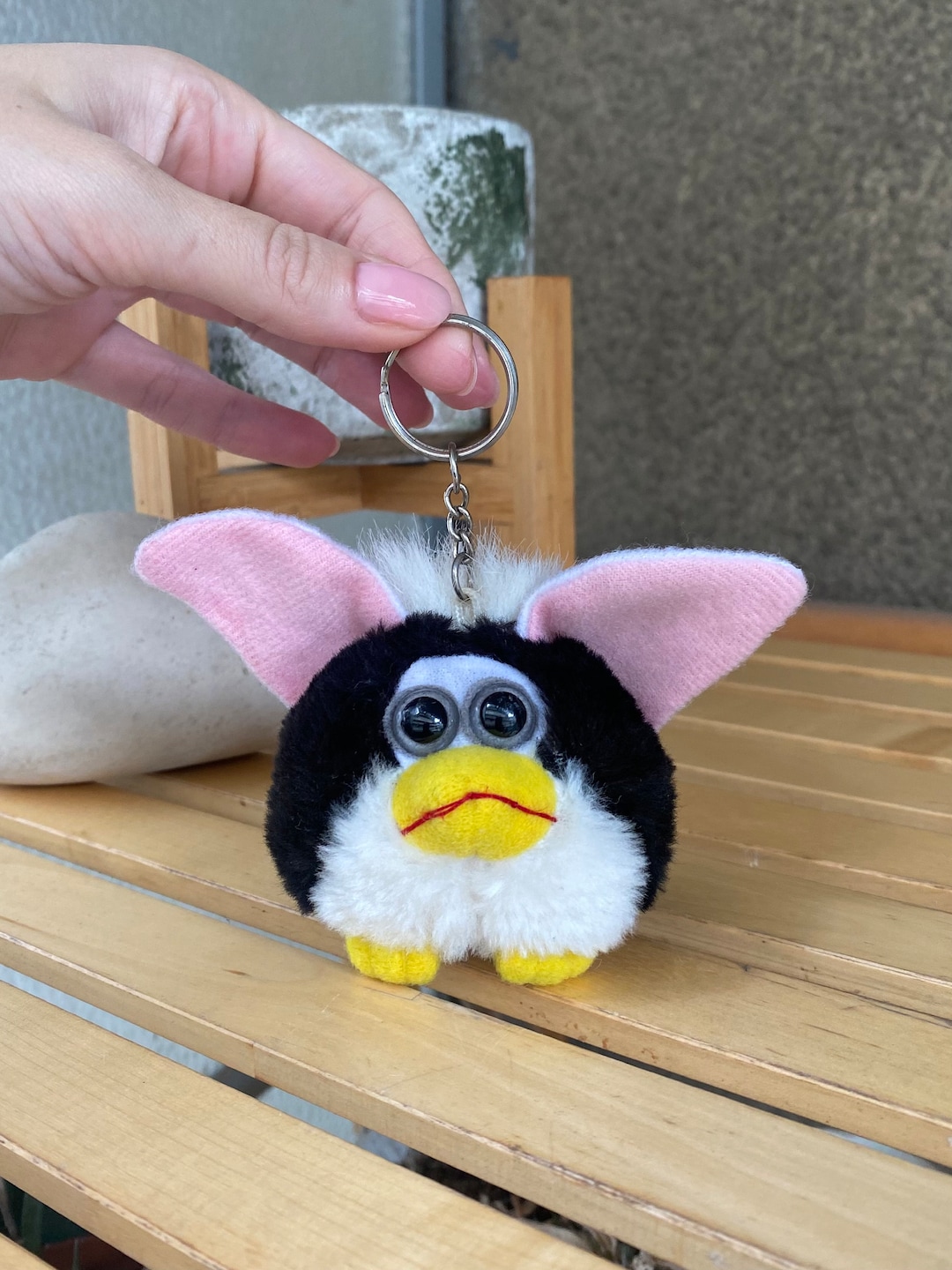 90年代ヴィンテージファービーフェイキーぬいぐるみキーチェーン