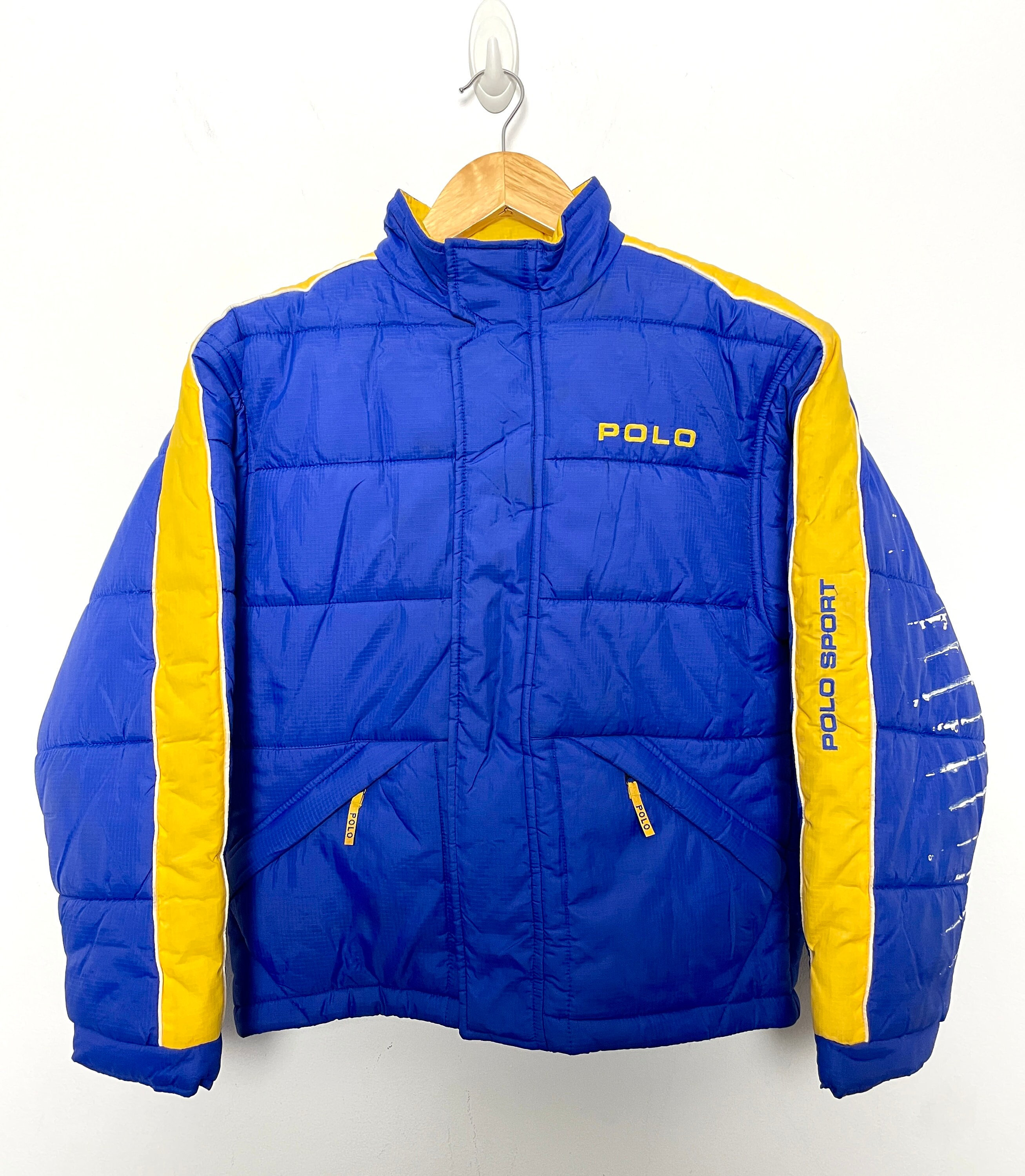Vintage 1990s Polo Sport by Ralph Lauren Spell Out Logo Blue and