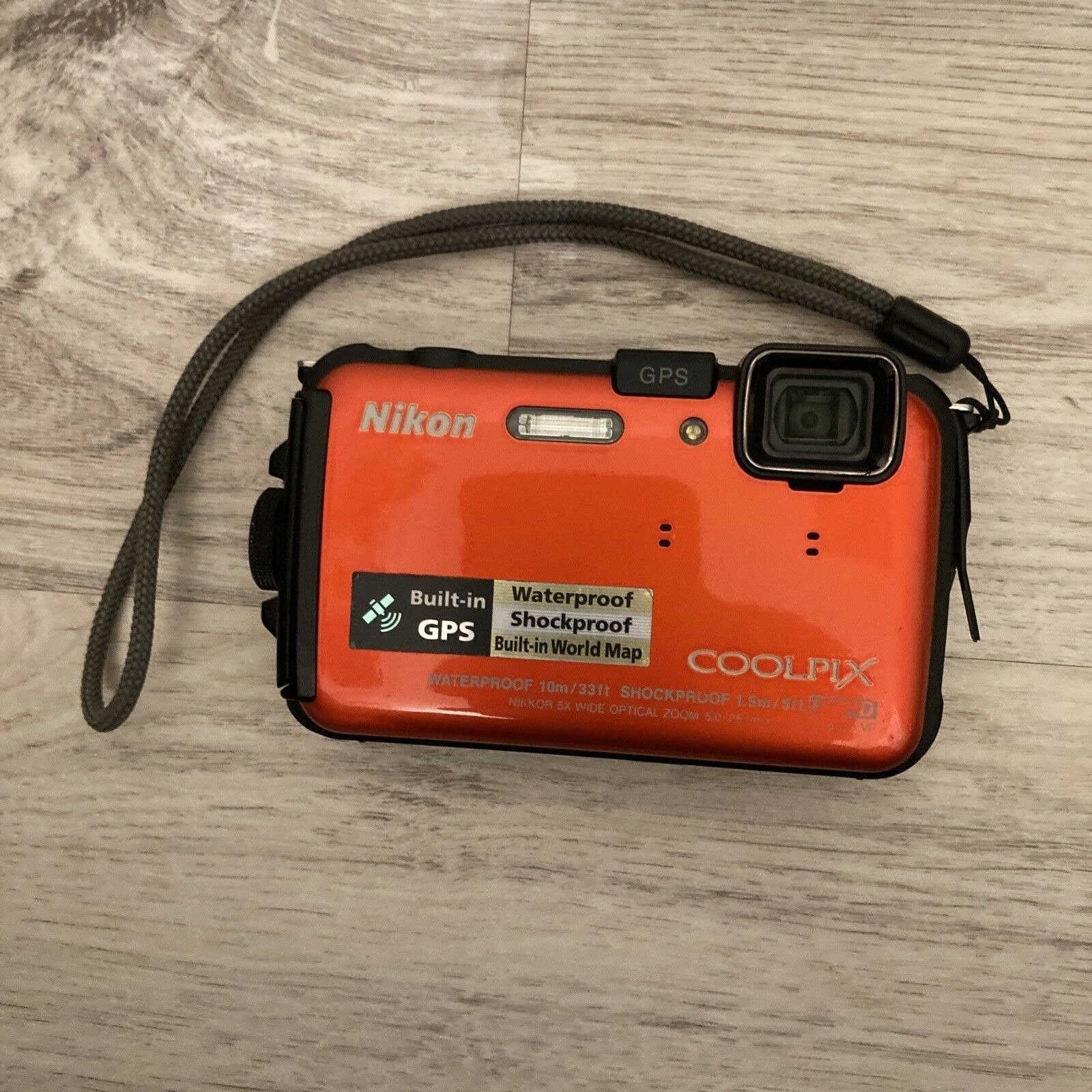 Nikon Coolpix AW100 16.0MP Digital Camera Orange Waterproof - Etsy