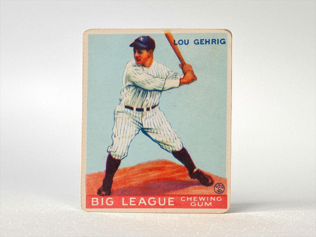 1933 Goudey Lou Gehrig #160 Reprint – Faithful Rendition, Hand