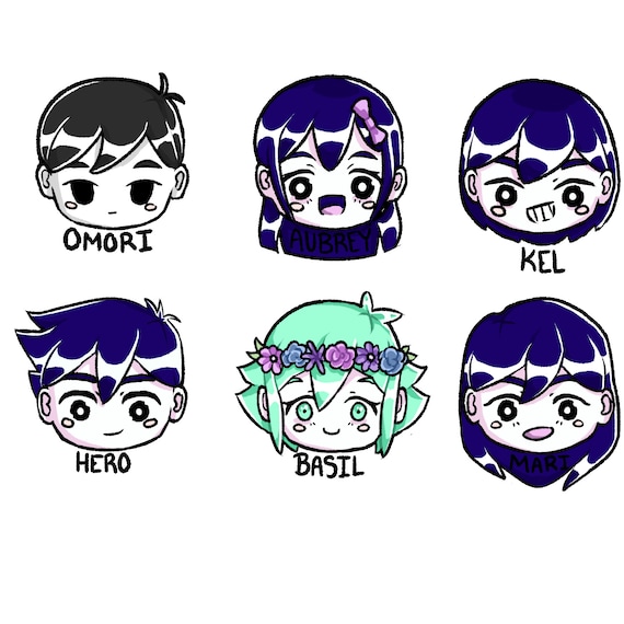 Omori Character Pins (series 1) - Etsy