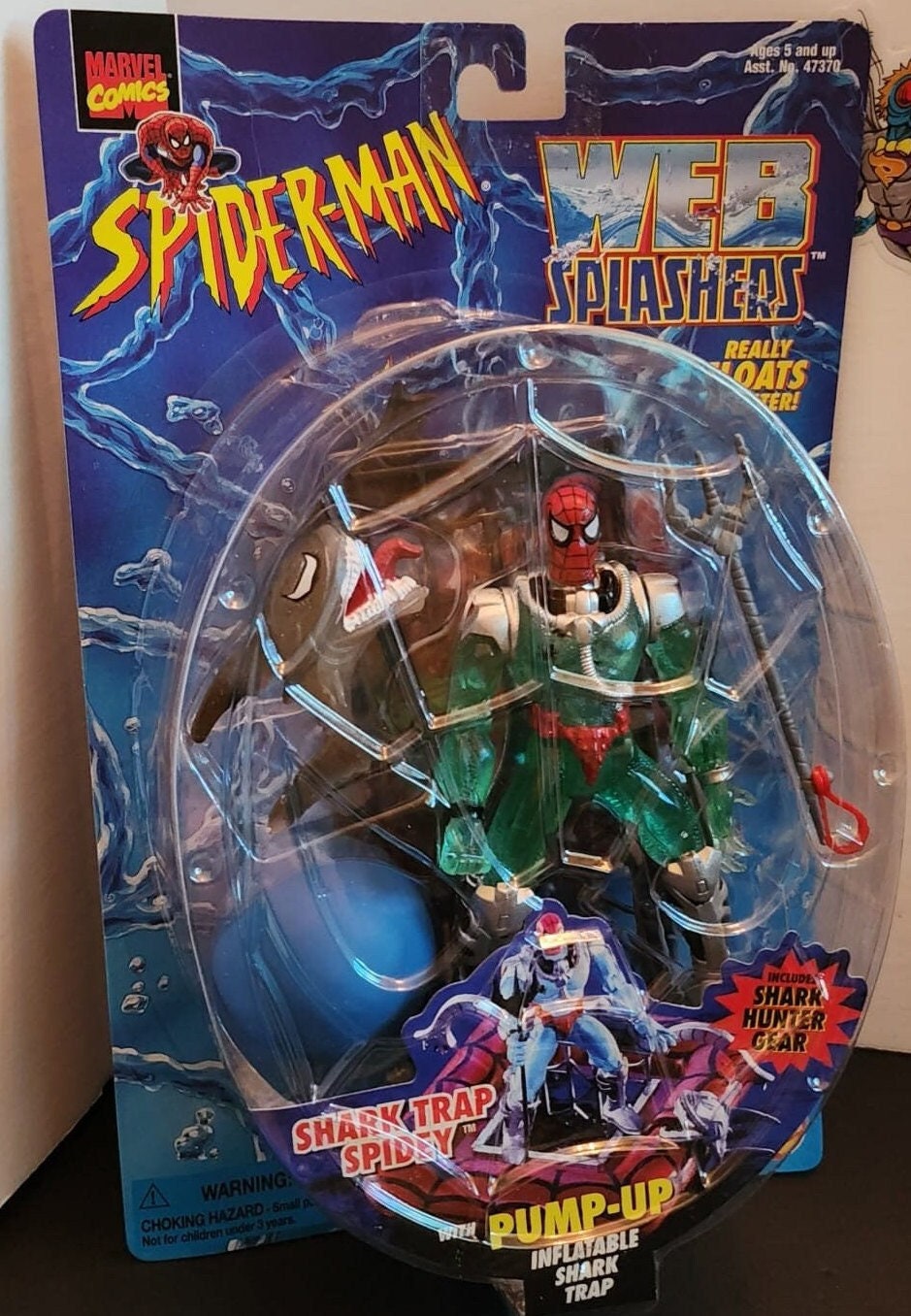 1997 Toy Biz Spider-man Web Splashers Shark Trap Spidey Action