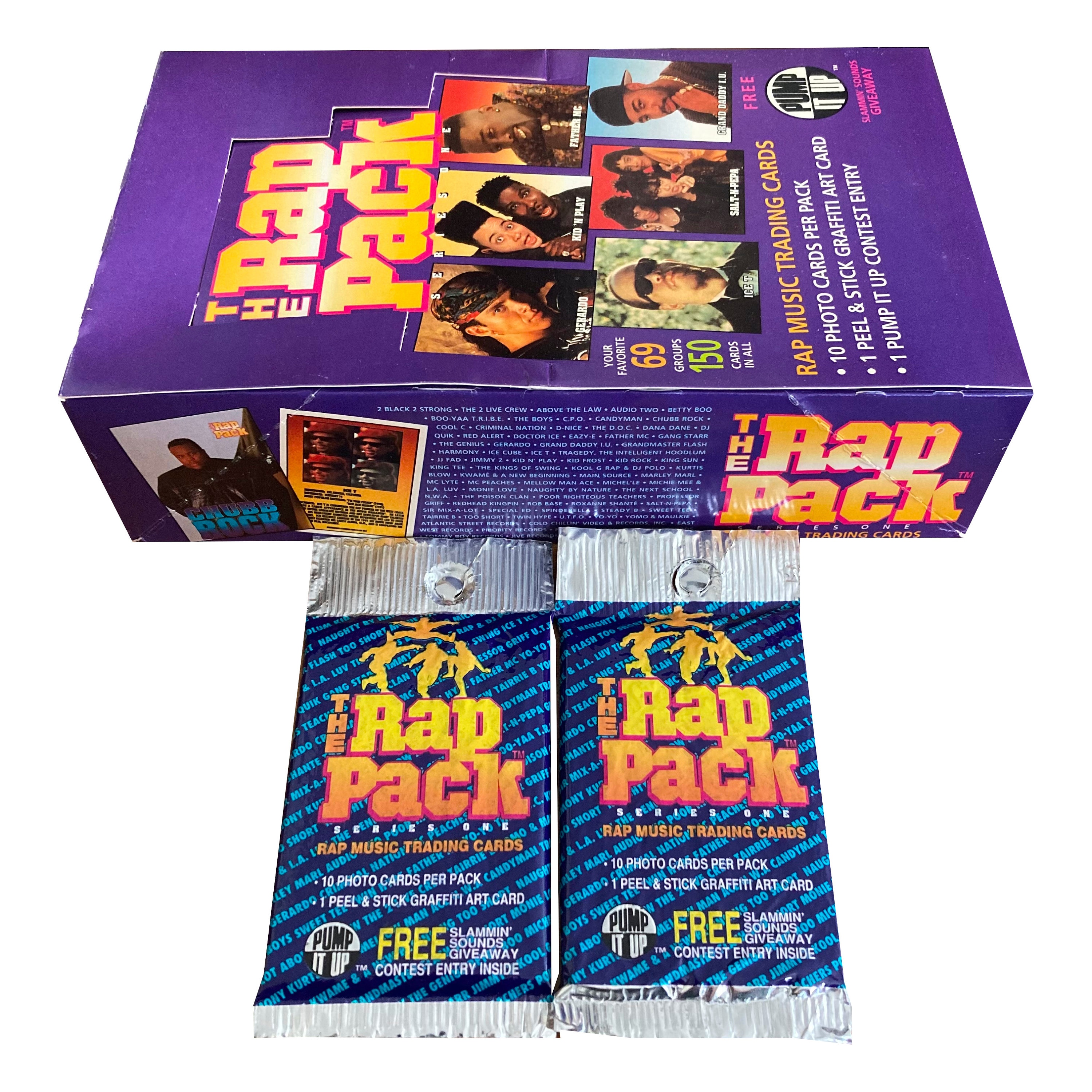 2 Packs of the Rap Pack Vintage Trading Cards. 10 Cards + 1