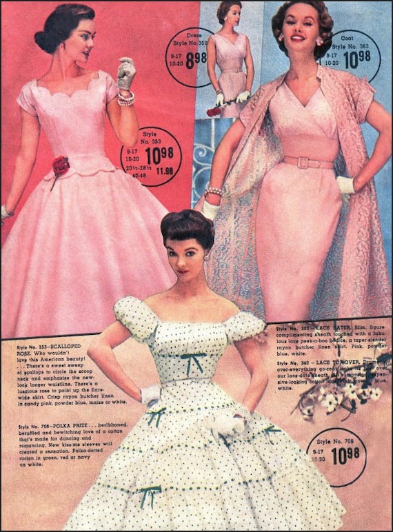 1950's Ladies Fashion Catalog- Over 140 Fabulous Designs- FAB
