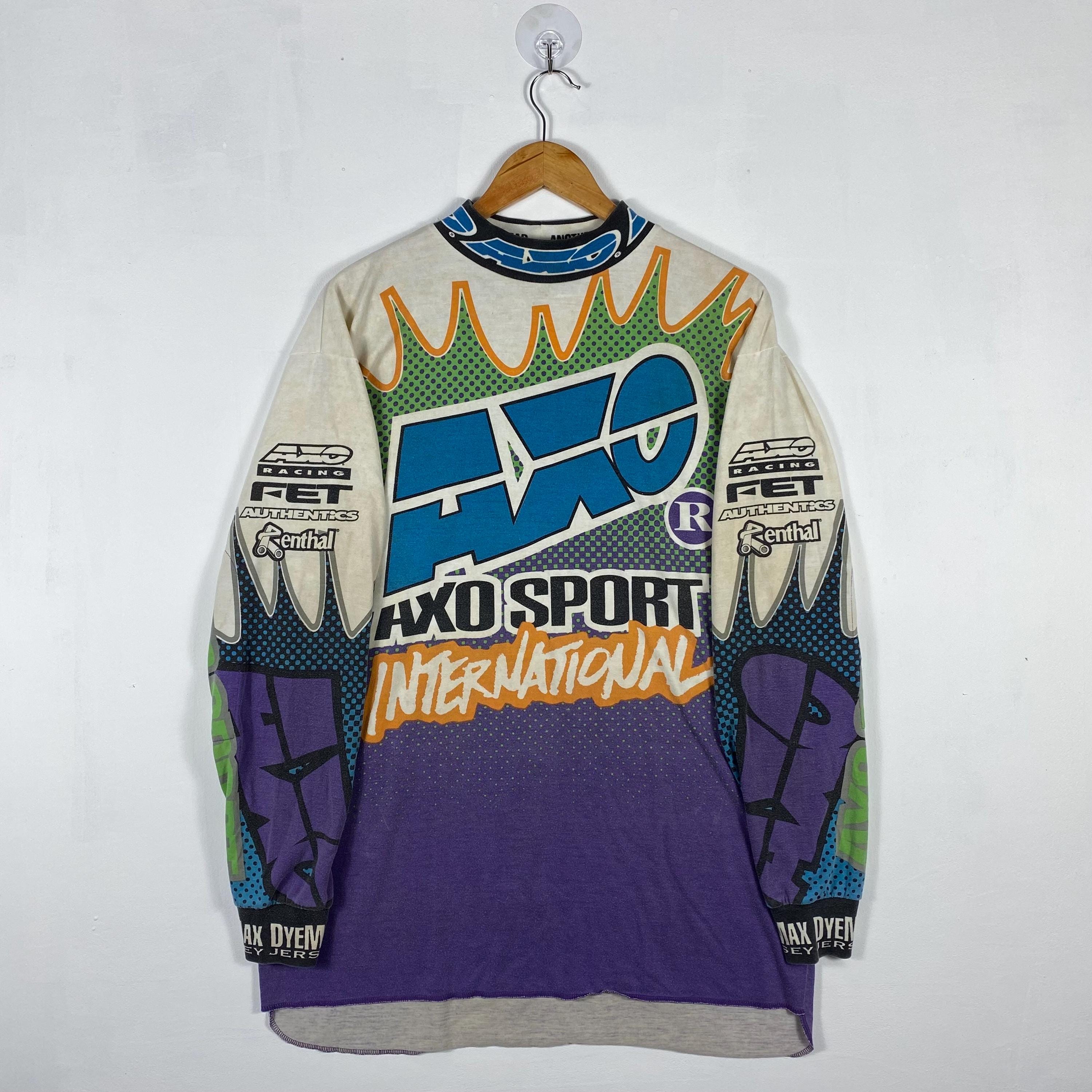 Rare!! Vintage 90's AXO SPORT INTERNATIONAL Long Sleeve Jersey