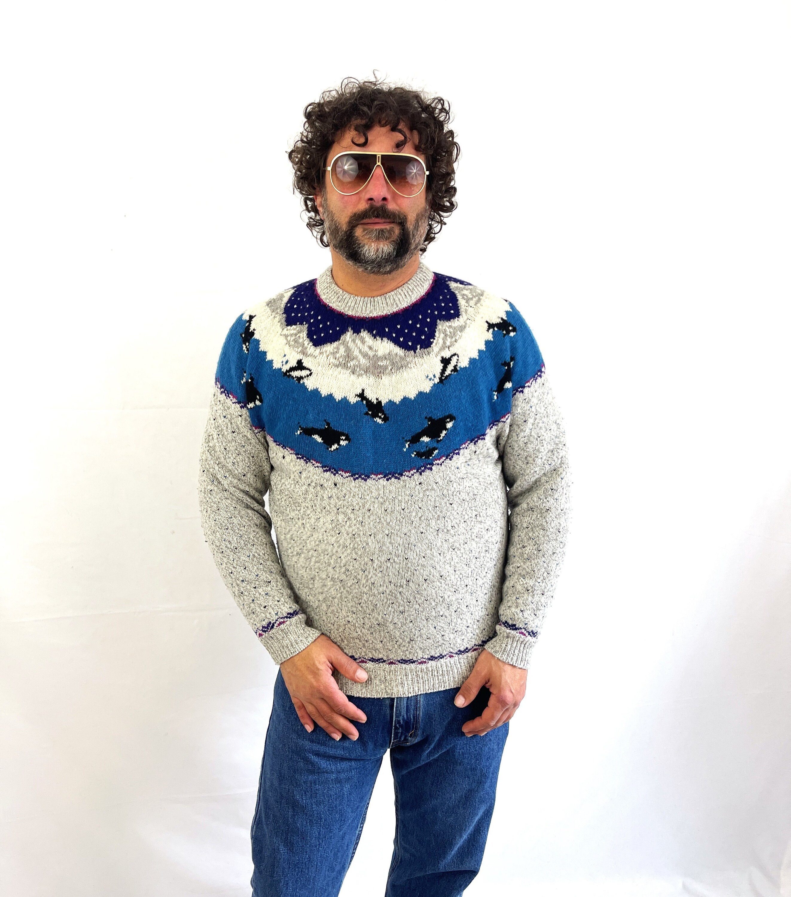Vintage 80s 1980s Woolrich Orca Wool Whale Sweater - Etsy