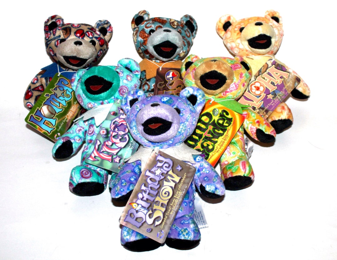 Eighth Edition Grateful Dead Plush Bears, Liquid Blue, Beanie Bear