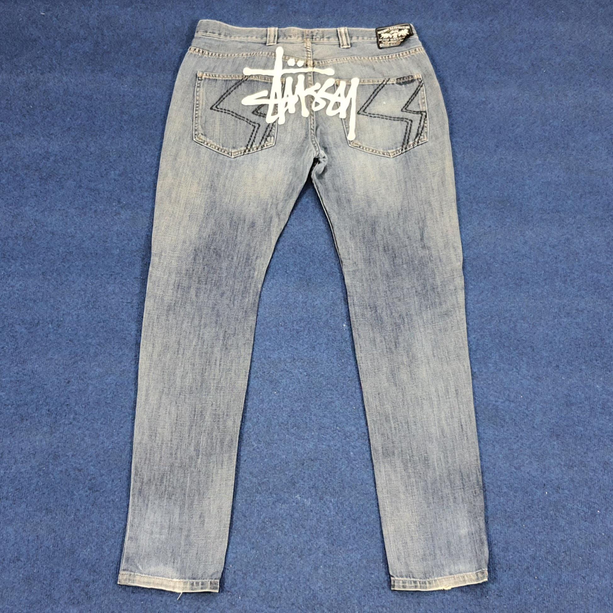 Vintage Stussy Custom Logo Streetwear Jeans - Etsy