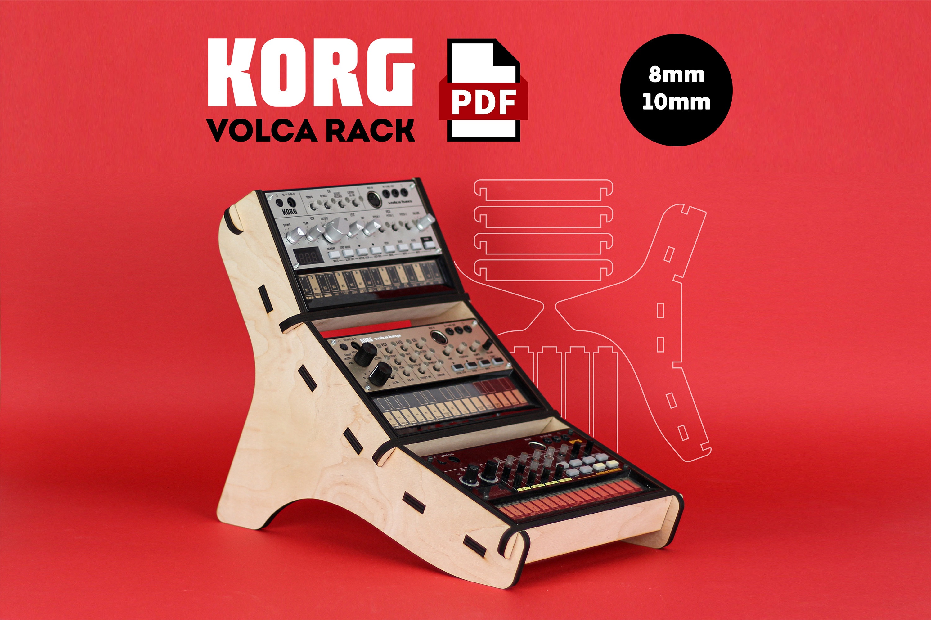 Korg Volca Rack / PDF Layout - Etsy