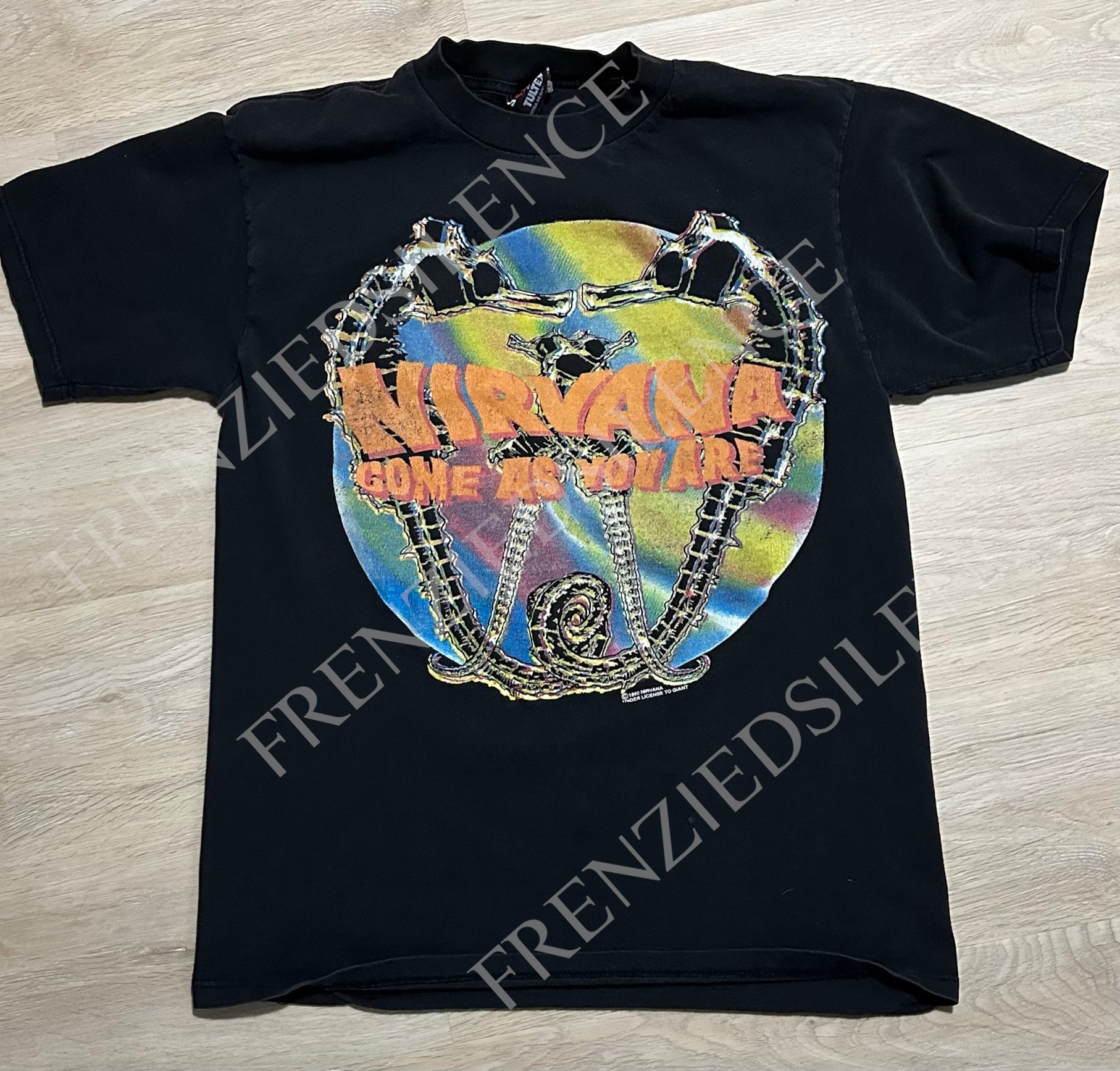 Vintage 1992 Nirvana Come as You Are Seahorse Shirt Size L Tultex