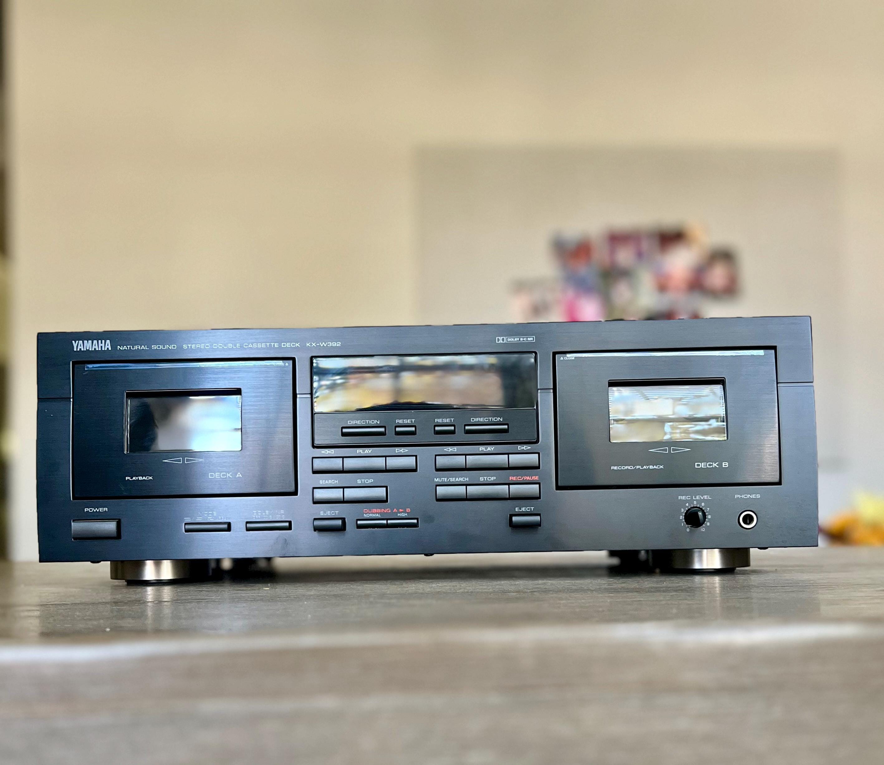 Vintage Yamaha KX - W392 Natural Sound Stereo Double Cassette Tape