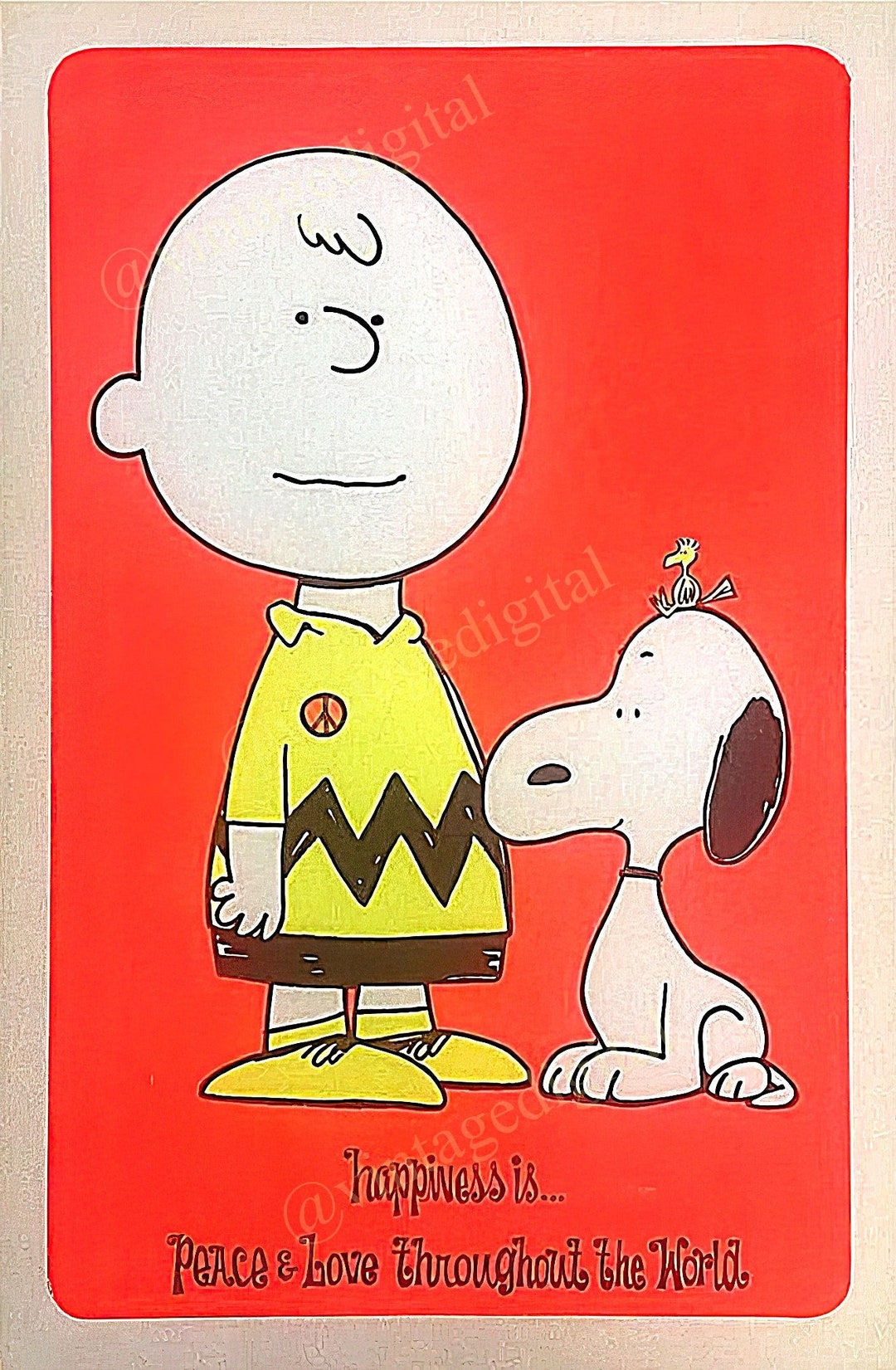 1960 年代のヴィンテージ ピーナッツ チャーリー ブラウンとスヌーピー