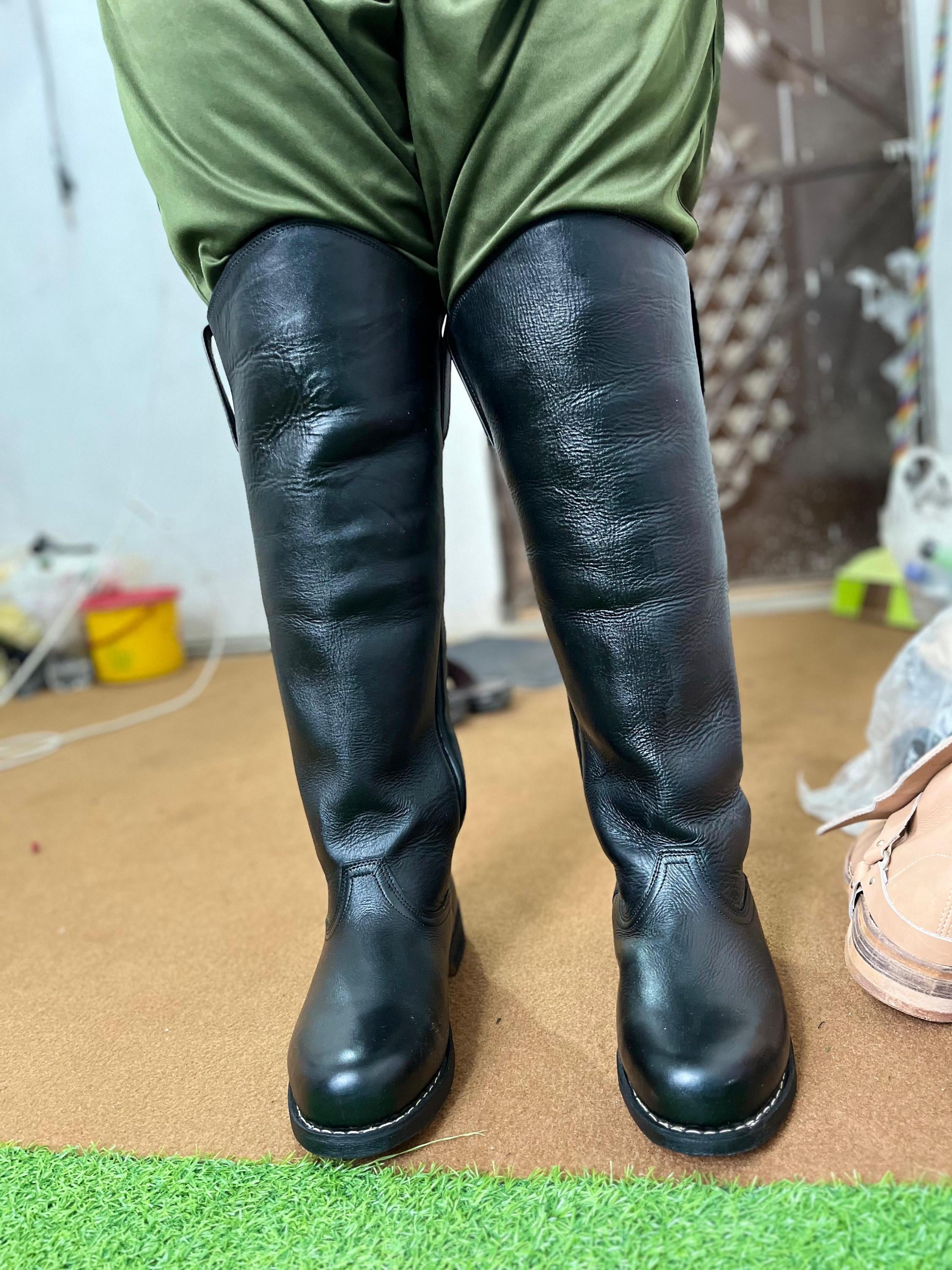 Civil War Cavalry Boots: Handmade Grain Leather, Reenactment