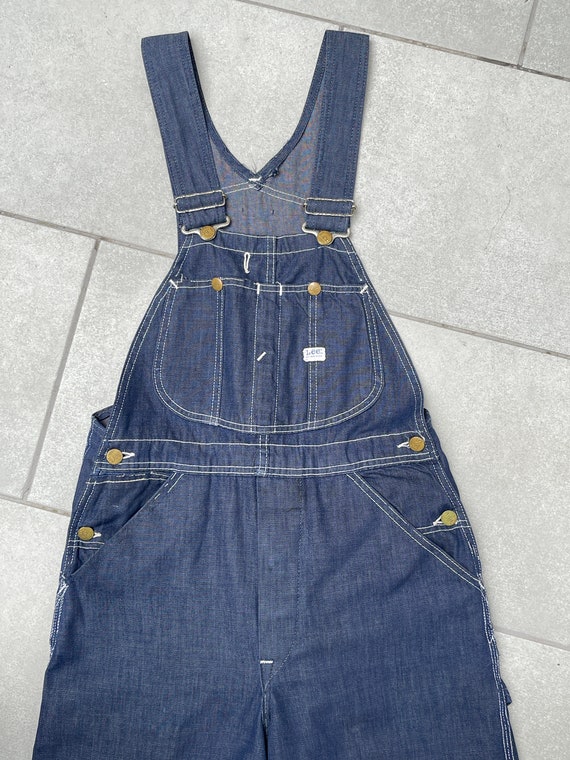 70s Lee Overalls Denim Dark Wash - Etsy