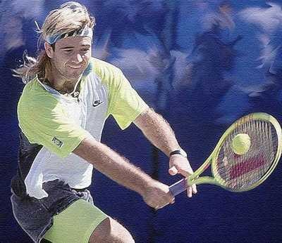 希少なアンドレ・アガシのテニスアートリトグラフプリント - Etsy 日本