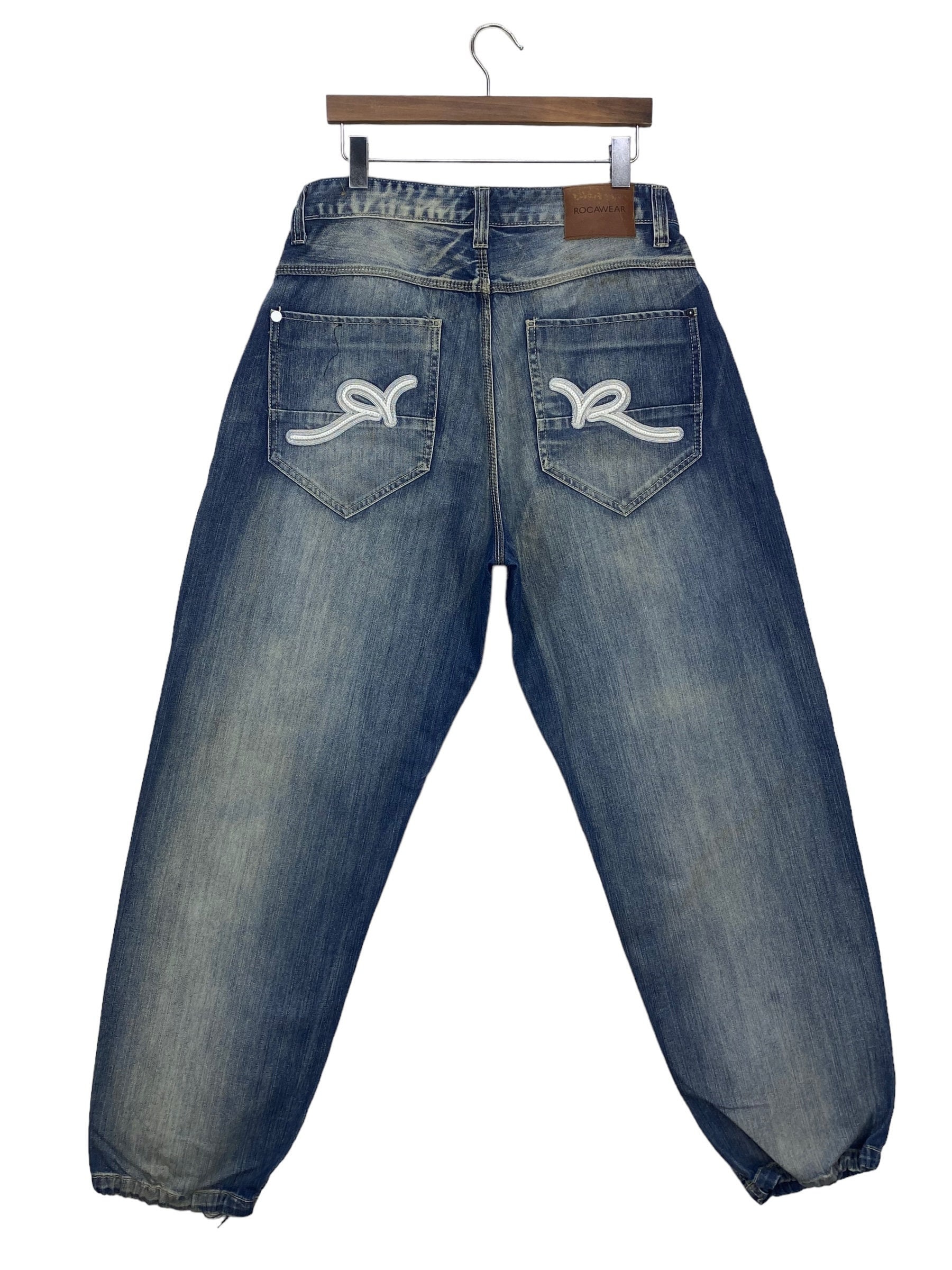 Vintage Rocawear Baggy Jeans - Size 32 - Roc-a-fella Hip Hop Denim