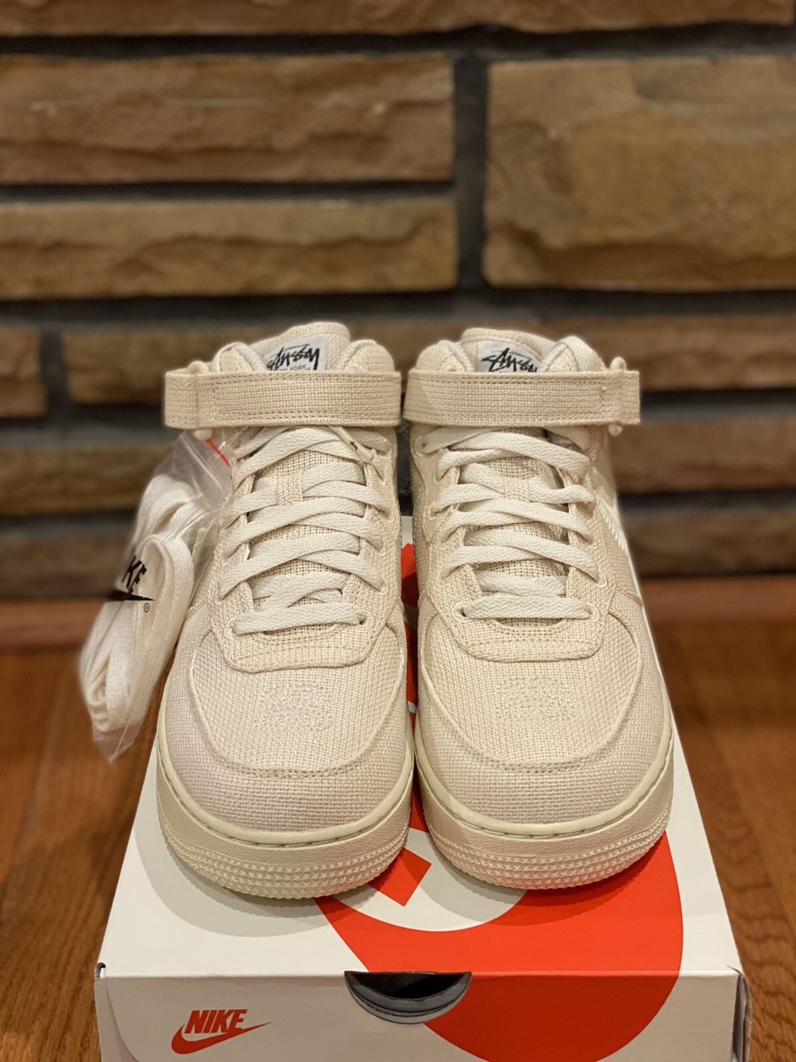 Stussy x Nike Air Force 1 Mid Fossil Size 6 | eBay