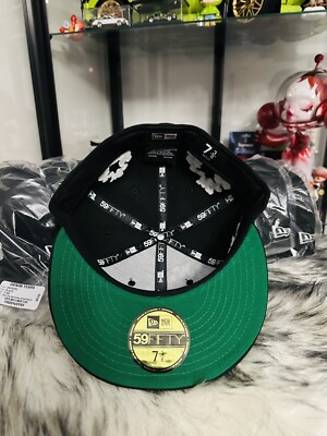 🔥Denim Tears x New Era 59/50 Cotton Wreath Fitted Hat Cap Black