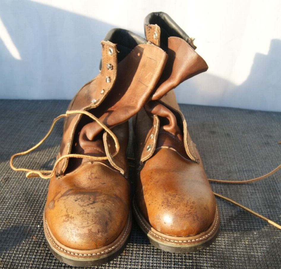 RED WING BOOTS ANSI Z41 PT83 MI/75 C/75 HEAVY DUTY BOOTS MADE IN