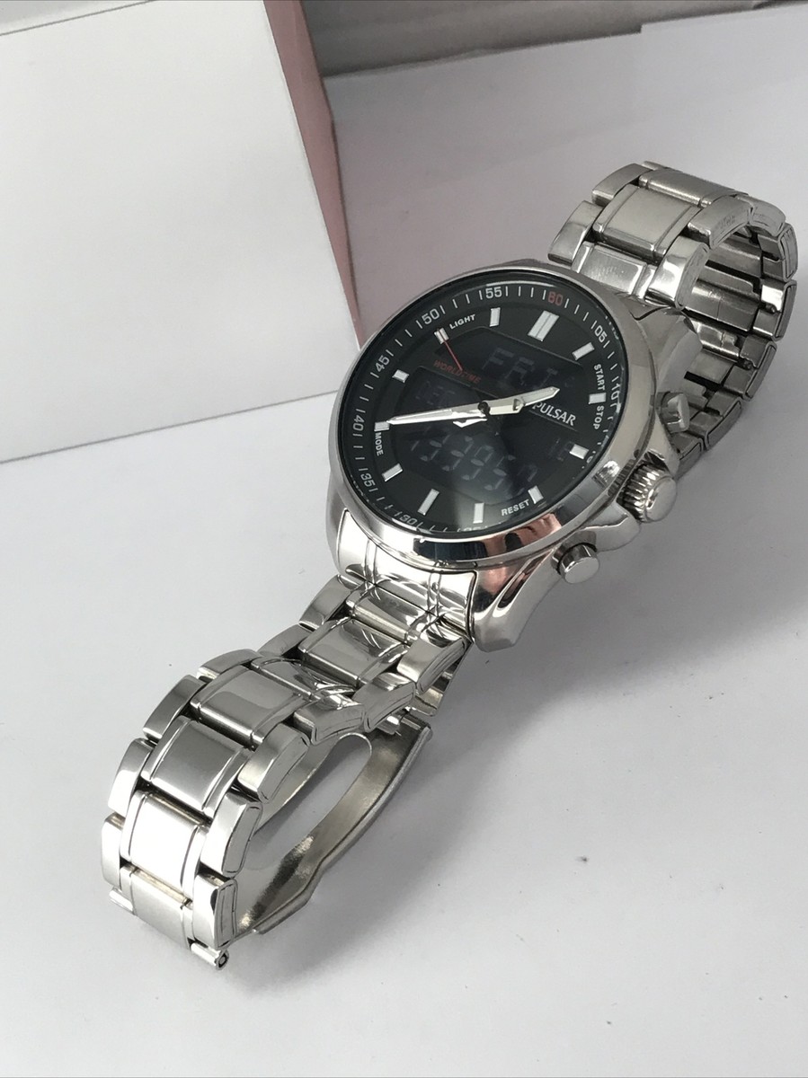 Pulsar Men's Chrono Analogue /Digital Stainless Steel Bracelet