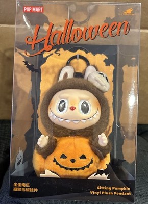 Authentic Pop Mart Happy Halloween Party Labubu Sitting Pumpkin