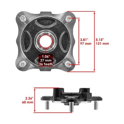 Front Left and Right Wheel Hub For Kawasaki Teryx 4 750 KRT750 4X4