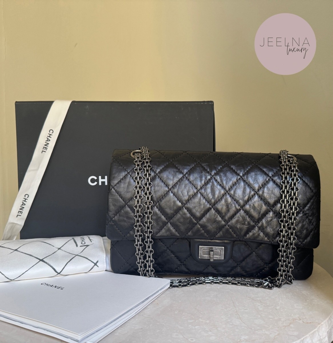 NEW* 2022 CHANEL 2.55 Reissue Size 226/ Large Bag Aged Calfskin