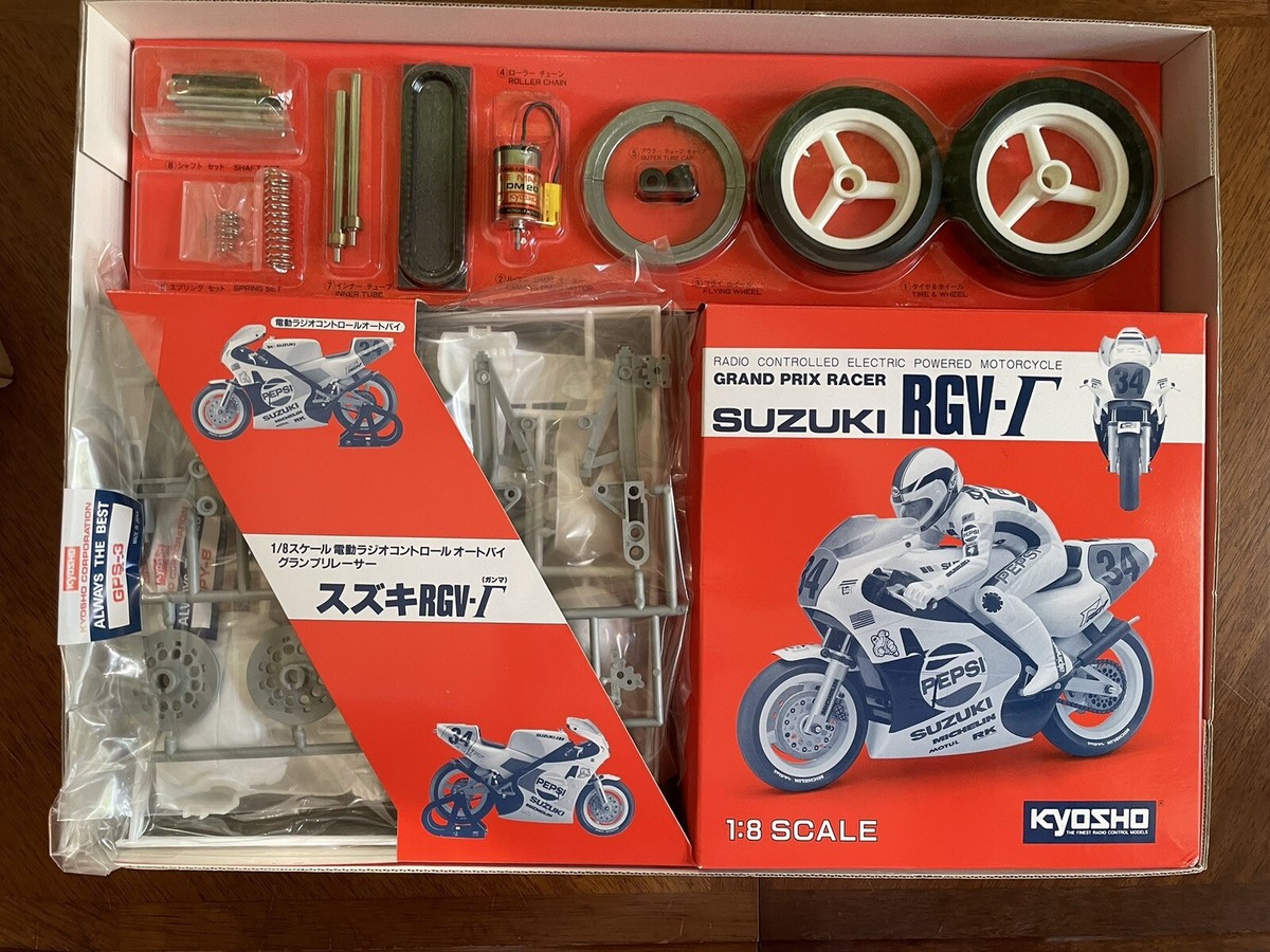 Rare Kyosho GrandPrix Racer SUZUKI RGV-Γ RVG-F 1/8 RC BIKE Pepsi