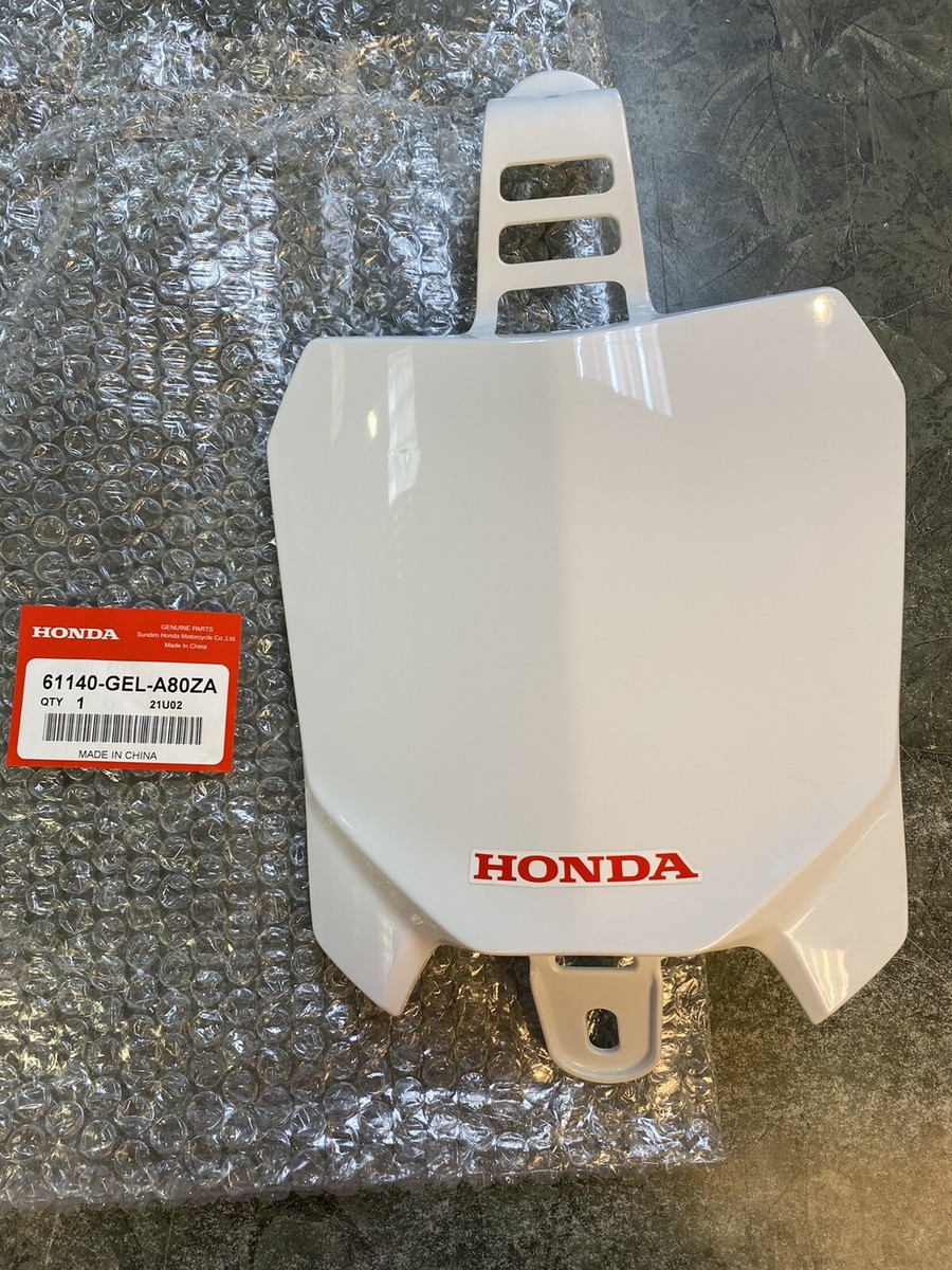 OEM Honda 2013-2021 CRF50F CRF 50 White Front Number Plate 61140