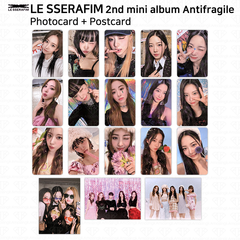 Le Sserafim 2nd Mini Album Antifragile Official Photocard Postcard