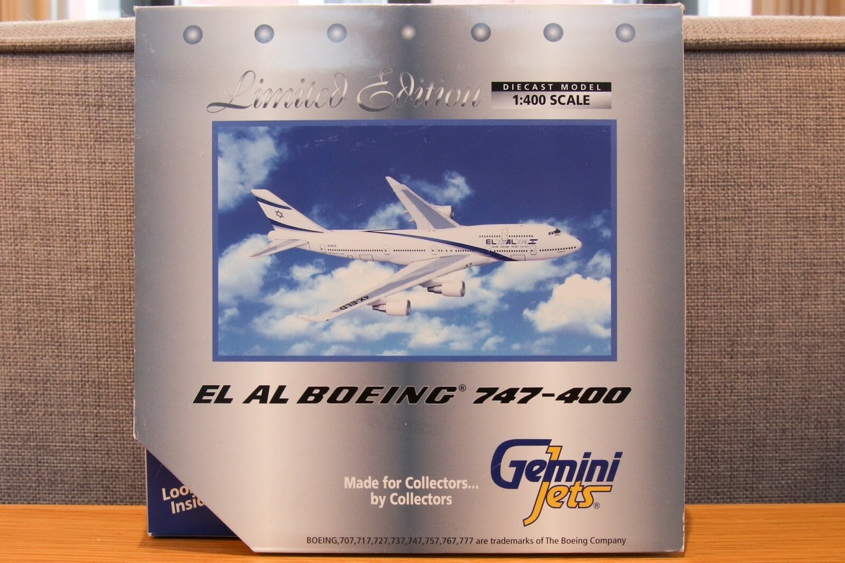 1:400 GeminiJets El Al Israel Airlines Boeing 747-400 4X-ELD