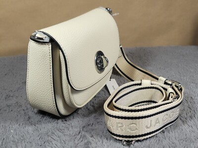 Marc Jacobs The Turn Lock, Logo, Leather Mini Crossbody Bag - NEW