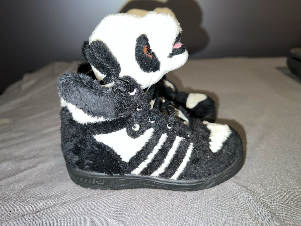 RARE NEW Unworn ADIDAS JEREMY SCOTT PANDA BEAR JS KIDS 7 K TEDDY