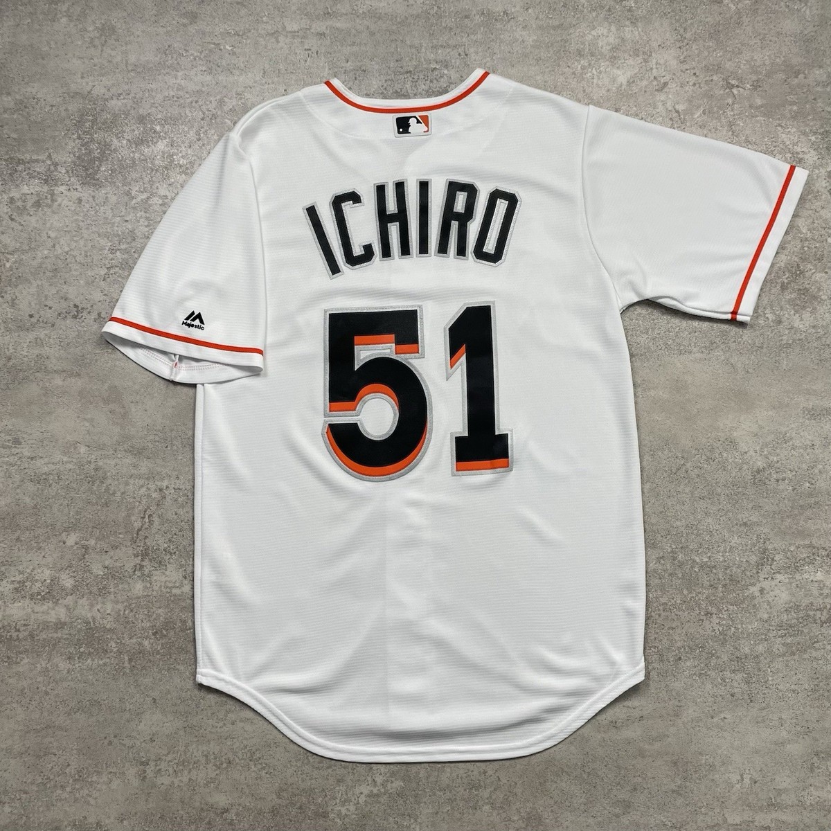 MLB MIAMI MARLINS ICHIRO SUZUKI #51 MAJESTIC JERSEY COOL BASE
