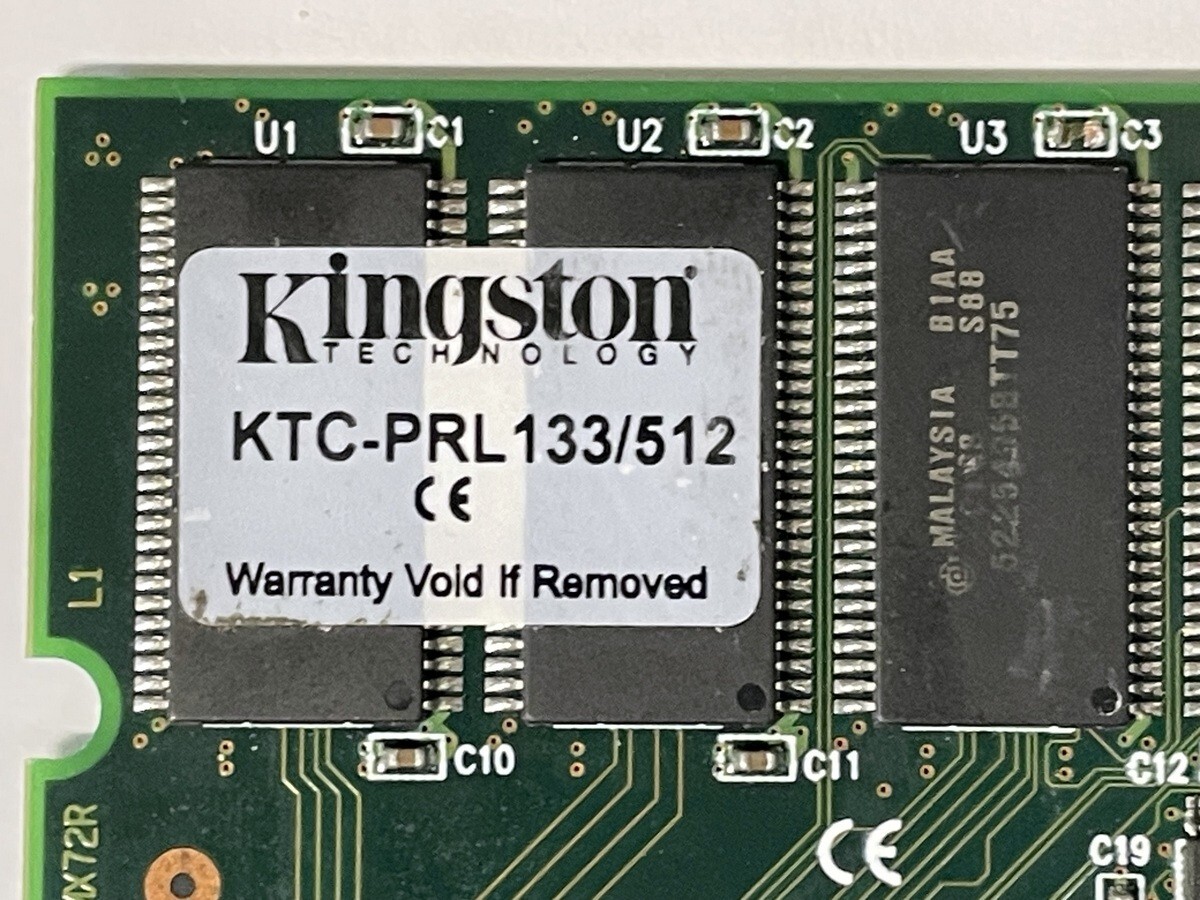Genuine 512MB Kingston KTC-PRL133/512 PC-133 SDRAM Server ECC