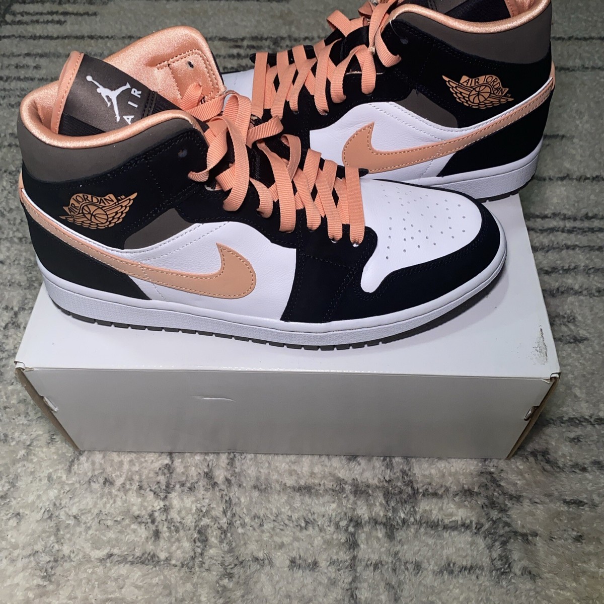 Air Jordan 1 SE Mid Peach Mocha W 194954829319| eBay