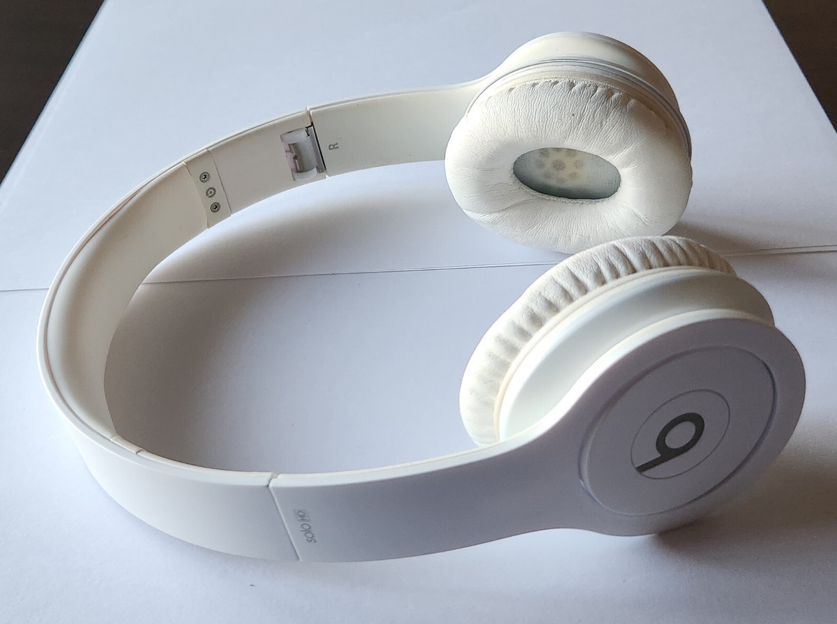 Original WHITE Beats Solo HD Wired On-Ear HEADPHONES ONLY in Bulk