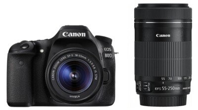 Canon EOS 80D EF-S 18-55mm IS STM Kit with EF-S 55-250mm IS STM