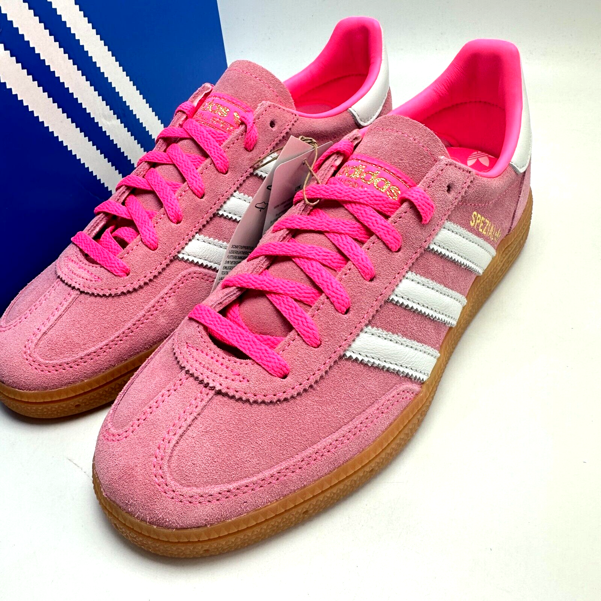 Adidas Handball Spezial Lucid Pink White (Women's) JI2654 sz 6-8.5