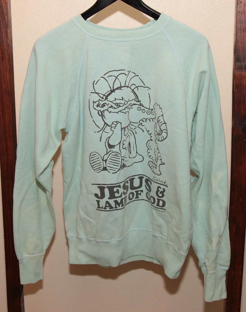 NEW NWT SAINT Mxxxxxx Saint Michael Lamb of God Sweatshirt Small