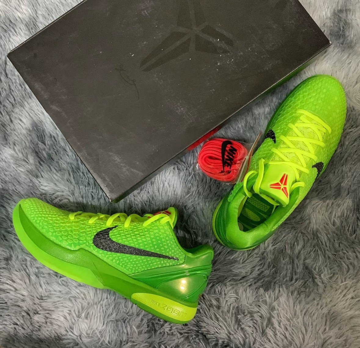Size 13 - Nike Zoom Kobe 6 Protro Low Grinch for sale online | eBay