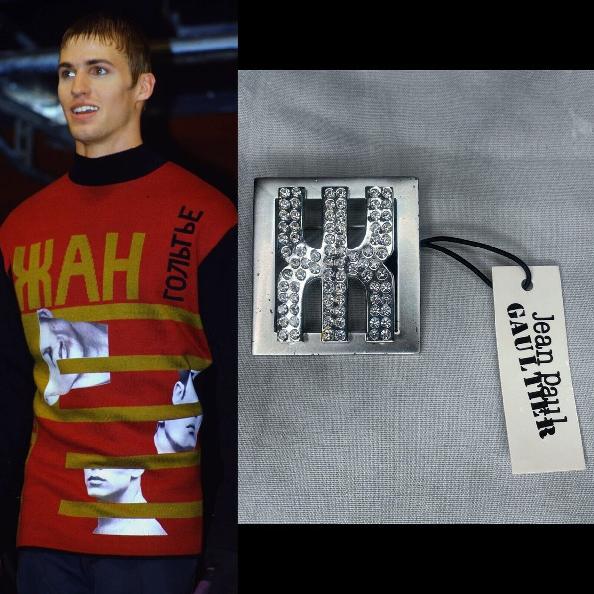 Jean Paul Gaultier - 1986/87 - Russian Constructivism Logo Pin