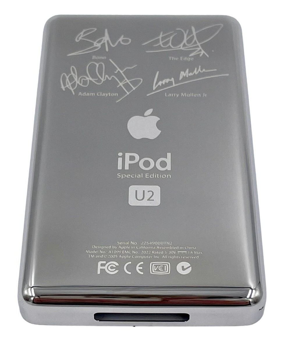 Silver U2 Edition iPod Classic 5th 6th 7th Thick Back Bottom Rear