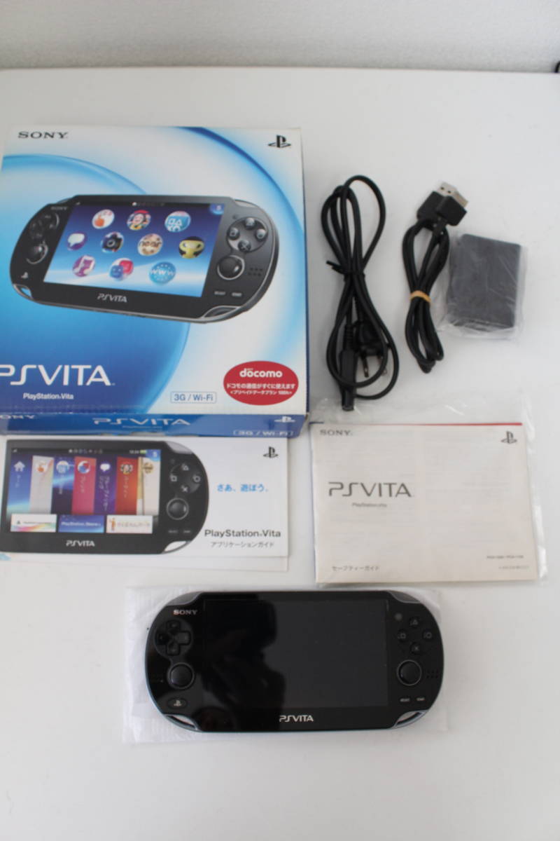 PS Vita Console Crystal Black PCH-1100 OLED 3G/Wi-Fi SONY 1000