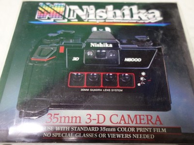 Nishika N8000 35mm Quadrascopic Stereo 3D Lenticular Camera for