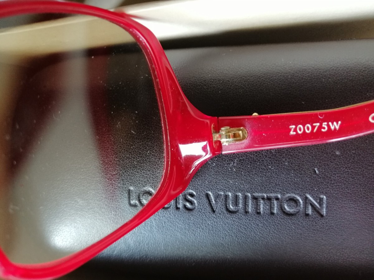 Louis Vuitton Red Speckling Acetate Frame Gina Sunglasses Z0075W
