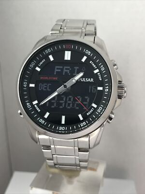 Pulsar Men's Chrono Analogue /Digital Stainless Steel Bracelet