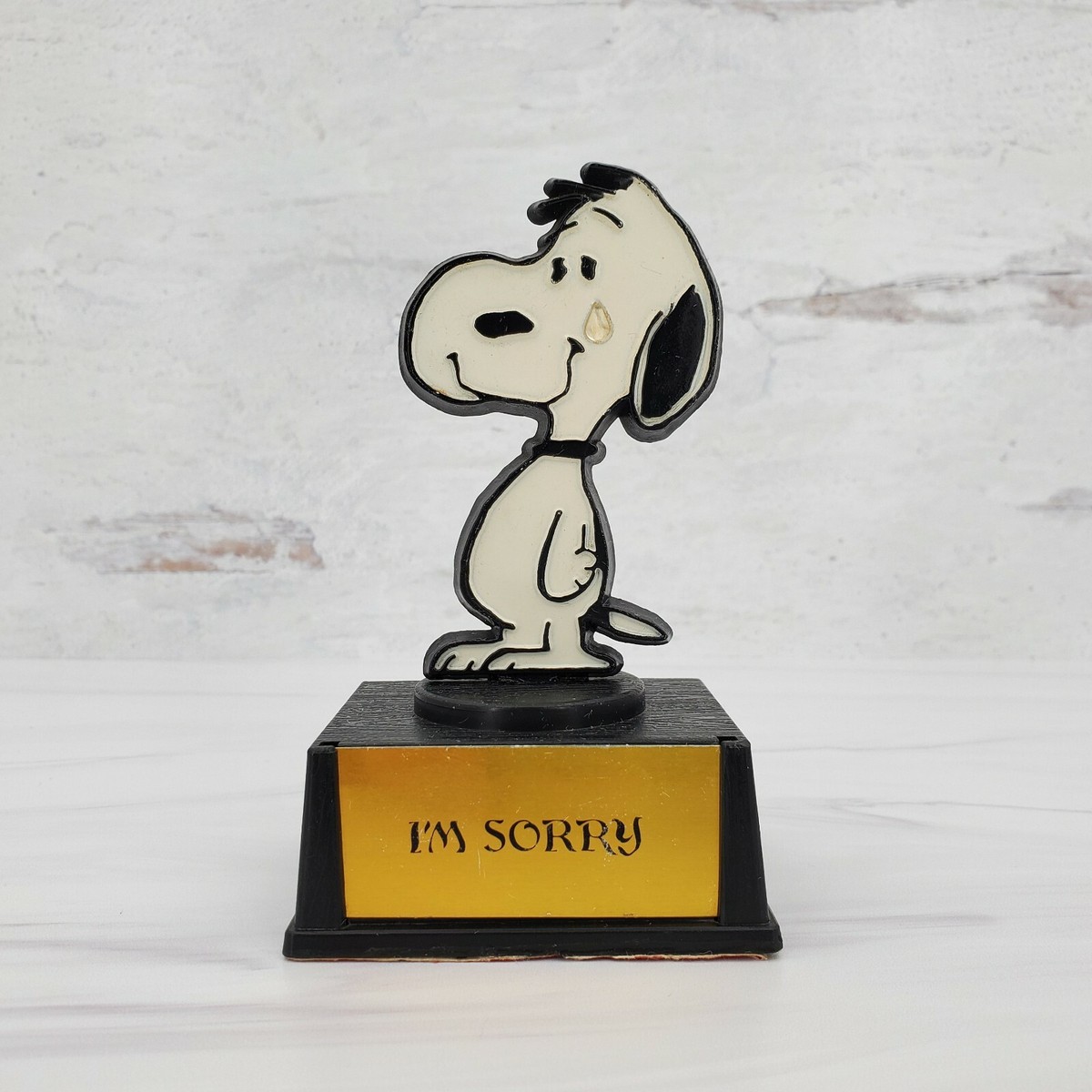 Vintage Aviva Peanuts Snoopy Trophy Figurine - I'm Sorry | eBay